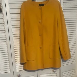 Talbots Women's Mustard Yellow Cape Jacket